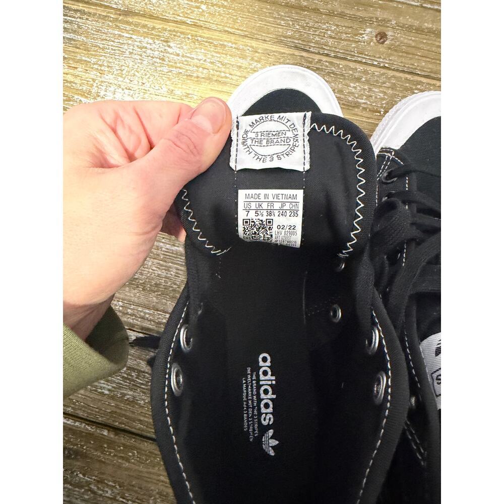 Adidas‎ Nizza Trek Black White GZ8857 Platform Hi Top Canvas Sneakers Women's 7 - Picture 10 of 10